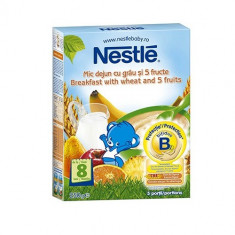 Cereale copii NESTLE mic dejun grau 5 fructe 250g de la 8 luni foto