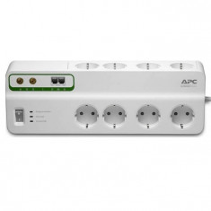 Prelungitor cu protectie APC Essential SurgeArrest 8 prize Coaxial RJ-11 1.8m alb foto