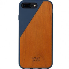 Husa Protectie Spate Native Union CLIC-MAR-WD-7P Walnut Wood Albastru pentru Apple iPhone 7 Plus foto