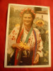 Ilustrata - traditii- Ucraineanca in costum popular 1957 -URSS, Necirculata, Printata