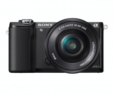 Aparat foto Mirrorless Sony Alpha A5000 20.1 Mpx Black Kit SEL 16-50mm foto