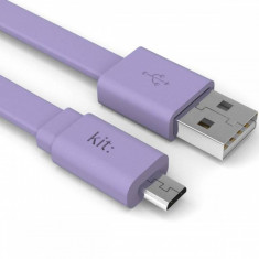 Cablu de date Kit 8600USBFRESHPU Fresh microUSB LED 1m violet foto