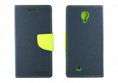 Husa Flip Cover Goospery YFSAMGS4AL My-Fancy albastru / lime pentru Samsung Galaxy S4 I9500 foto