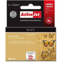 Consumabil ActiveJet Cartus compatibil 100XL 108XL pentru Lexmark 14N1068E Black (25 ml) foto