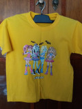 Tricou galben Monster High la Calella, Fete, 7-8 ani