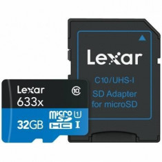 Card Lexar microSDHC 32GB, Class 10, UHS-I, 95MB/s + Adaptor SD foto