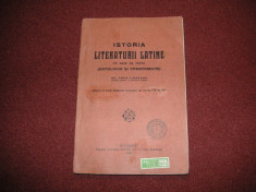 ISTORIA LITERATURII LATINE PE BAZA DE TEXTE - Gh. Popa-Lisseanu (1928) foto