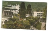 carte postala(ilustrata)-BAILE HERCULANE-Parcul,Salonul de cura si Hotel Carol