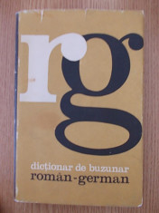 DICTIONAR DE BUZUNAR ROMAN GERMAN- cartonata/ supracoperta foto