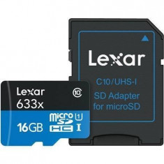 Card Lexar microSDHC 16GB, Class 10, UHS-I, 95MB/s + Adaptor SD foto