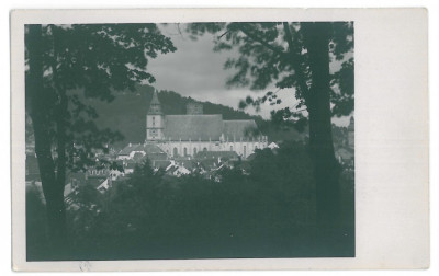 334 - BRASOV, Black Church - old postcard, real PHOTO - unused foto