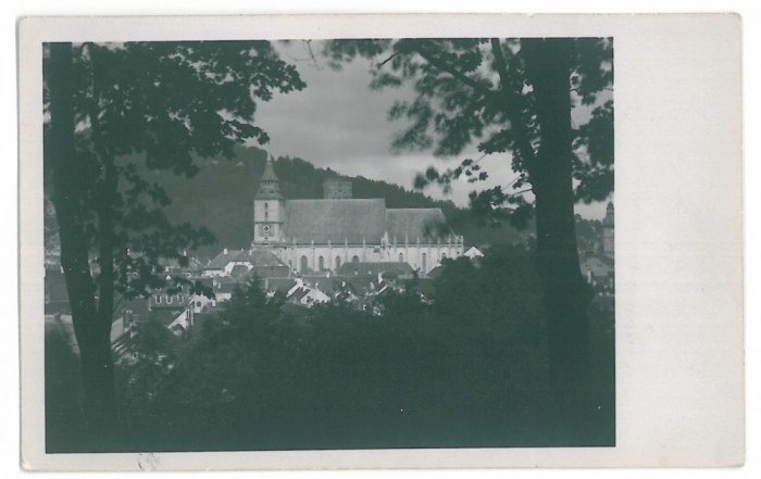 334 - BRASOV, Black Church - old postcard, real PHOTO - unused