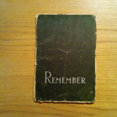 REMEMBER - editie princeps - Mateiu Ion Caragiale - Cultura Nationala, 1924, 41p