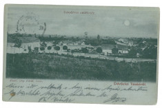 3764 - TENKE, Bihor, Panorama, Litho - old postcard - used - 1901 foto