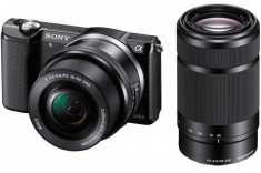 Aparat foto mirrorless Sony Alpha A5000 Double zoom lens kit 16-50mm + 55-210mm foto