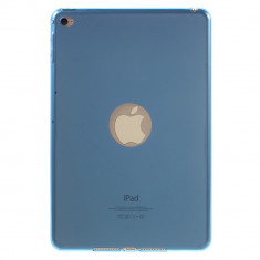 Carcasa protectie spate din gel TPU cu decupaj pentru iPad Mini 4 - albastra foto