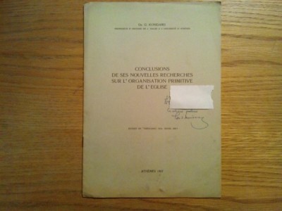 CONCLUSIONS DE SES NOUVELLES RECHERCHES SUR L`ORANISATION PRIMITIVE DE L`EGLISE foto