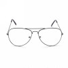 Ochelari Retro Aviator Unisex Lentile Transparente Protectie + Husa Inclusa, Model &#039;80, Rame Gri/Negre