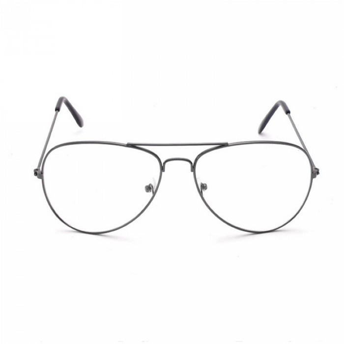 Ochelari lentila transparenta protectie gen unisex model retro husa inclusa