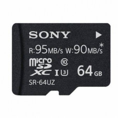 Card Sony microSDXC 64GB UHS-1, clasa 10, 95MB/s citire, 90MB/s scriere foto