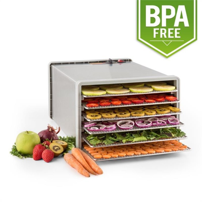 Klarstein uscator de fructe sacadat Pro 6 Alimente dehydrator dehydrator 630W 6 etaje din oțel inoxidabil foto mare Klarstein uscator de fructe sacadat Pro 6 Alimente dehydrator dehydrator 630W 6 etaje din oțel inoxidabil foto mare