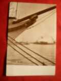 Ilustrata Constanta - Vedere din Port - partial Iahtul Carol II , anii &#039;50, Necirculata, Fotografie