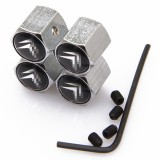 Set 4 capacele auto metalice inox pentru CITROEN cu antifurt, Peugeot