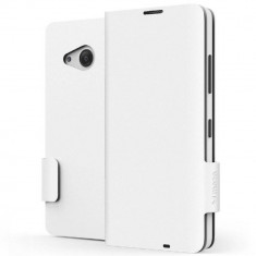 Husa Flip Cover Mozo 550FW Classic White pentru Microsoft Lumia 550 foto