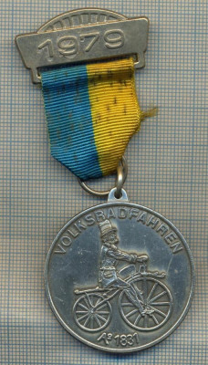 ZET 514 MEDALIE SPORTIVA -CICLISM - VOLKSRADFAHREN-RADSPORTVEREIN BLAU-GELB-1979 foto