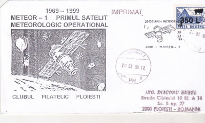 bnk fil Astrofilatelie - plic ocazional - Meteor 1 1969-1999 foto