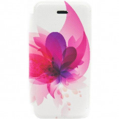 Husa Flip Cover Tellur pentru telefon iPhone 5/5S/5SE Pink flower foto