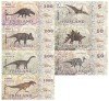 !!! FANTASY NOTES : FRISLAND - LOT COMPLET DINOZAURI (7 buc.) 2016 - UNC