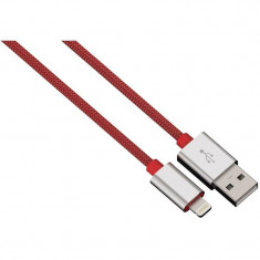 Cablu de date Hama 80519 Color Line Lightning 0.5m rosu foto