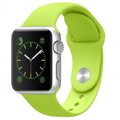 Apple Watch Sport 38mm Silver Aluminum Case Green Sport Band foto