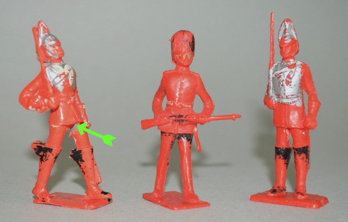 Lot 3 figurine plastic miniaturi soldati Cherilea Toys England