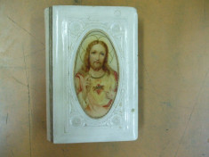 Carte de rugaciuni catolica 1895 P. Franz Facher Flammen der Liebe Jesus Maria foto