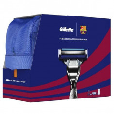 Rezerva aparat de ras Gillette Mach3 Turbo Barcelona 4buc+Aparat de ras+Gel de ras extra comfort 75ml+geanta foto