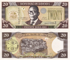 LIBERIA 20 dollars 2006 UNC!!! foto