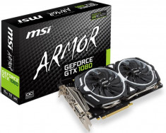 Placa video MSI NVIDIA GeForce GTX 1080 ARMOR 8G OC, PCI-Ex16, 8192MB GDDR5X , 256bit, 1797 MHz / 1657 MHz,DL-DVI-D*1, HDMI, 3*Display Port, bulk foto