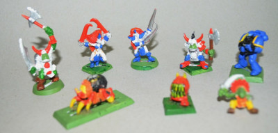 Lot figurine miniaturi WARHAMMER ORCS AND GOBLINS ARMY (1) foto
