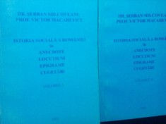 SERBAN MILCOVEANU VICTOR MACAREVICI ISTORIA SOCIALA A ROMANIEI IN ANECDOTE 2 VOL