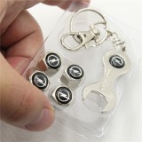 Breloc auto pentru opel cu set 4 capacele ventil auto metalice ambalaj cadou