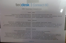 Telefon Tecdesk Connect 60 cu sim VDF, fara fir, negru, nou, cu garantie!! foto