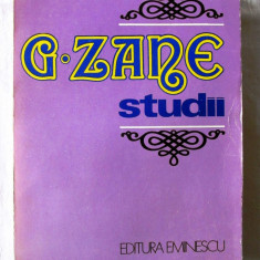 Biblioteca Eminescu: "STUDII", G. Zane, 1980. Studiu introductiv Costin Murgescu