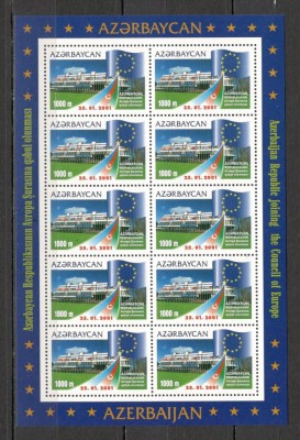 Azerbaidjan.2001 Aderarea la Consiliul Europei-coala mica SA.674 foto