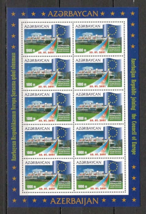 Azerbaidjan.2001 Aderarea la Consiliul Europei-coala mica SA.674