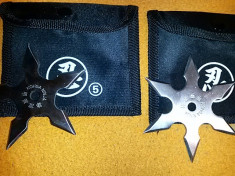 steluta ninja din otel shuriken kunai 5-6 colturi foto