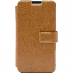 Husa de protectie universala Tellur pentru telefon 4.5 inch Tan Maro foto