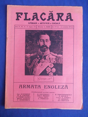 REVISTA FLACARA * ANUL IV - NR. 44 - 15 AUGUST 1915 * ARMATA ENGLEZA foto
