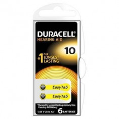 Baterie pentru aparat auditiv Duracell ZA 10 6buc 1.4V foto